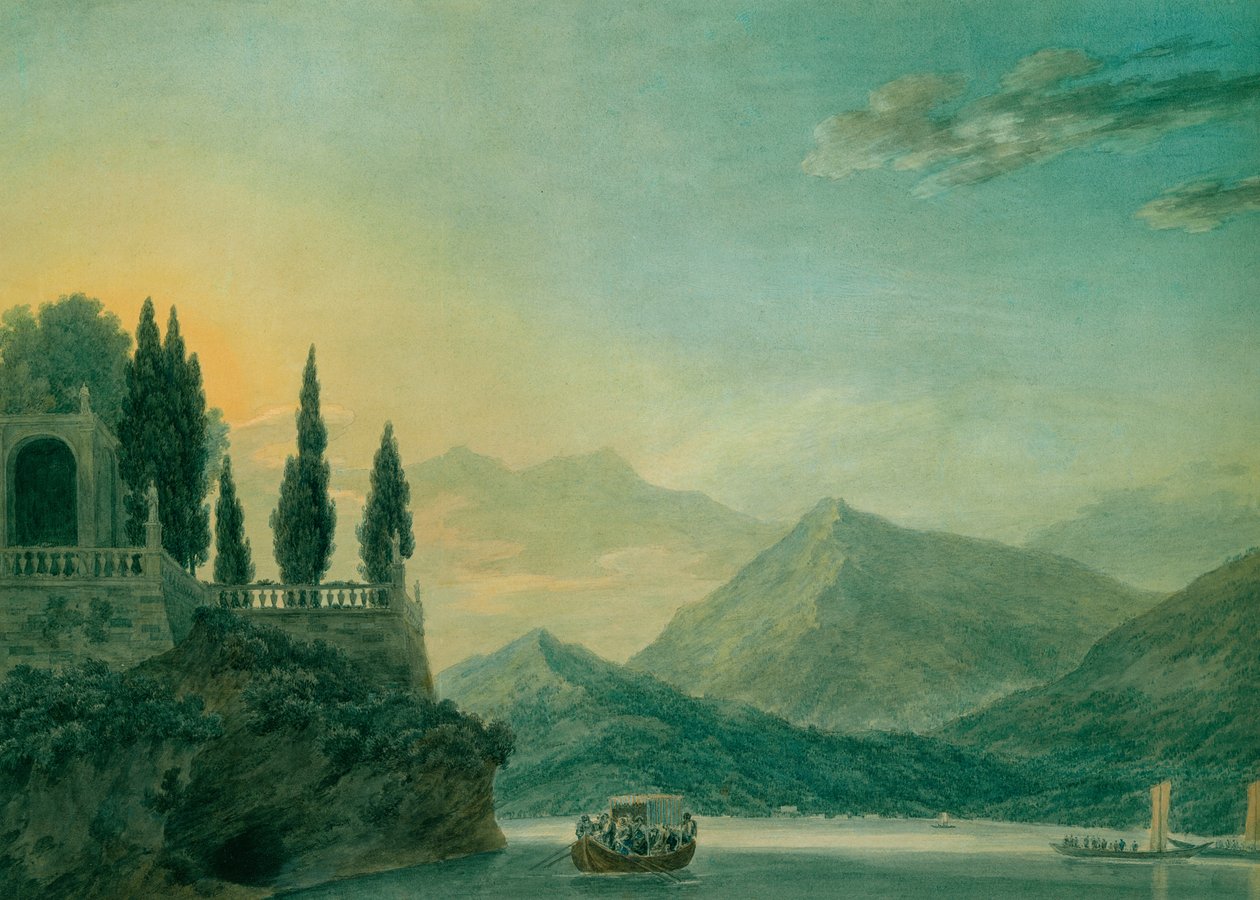 Isola Bella, Lago Maggiore, i skymningen av John Robert Cozens