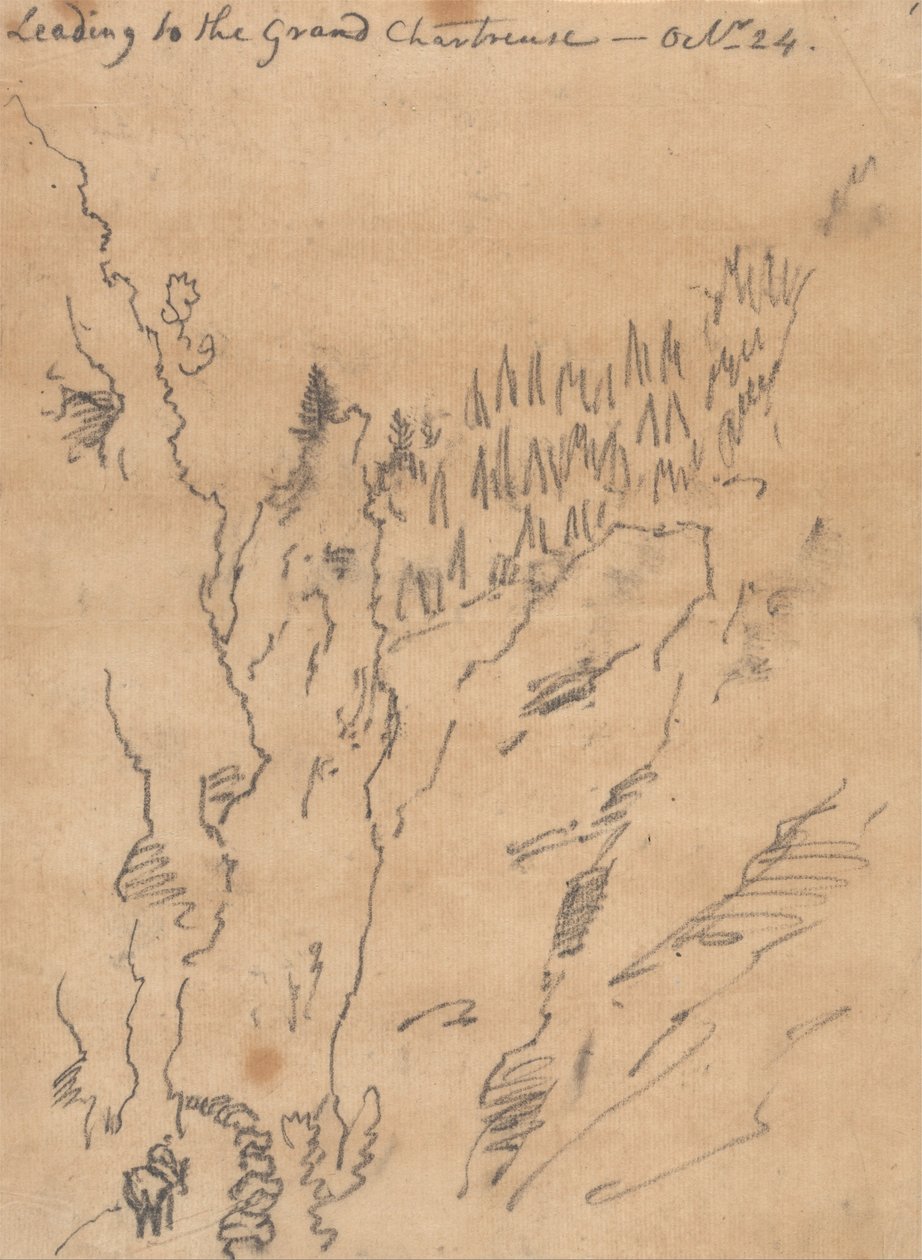 Leading to the Grand Chartreuse, October 24 av John Robert Cozens