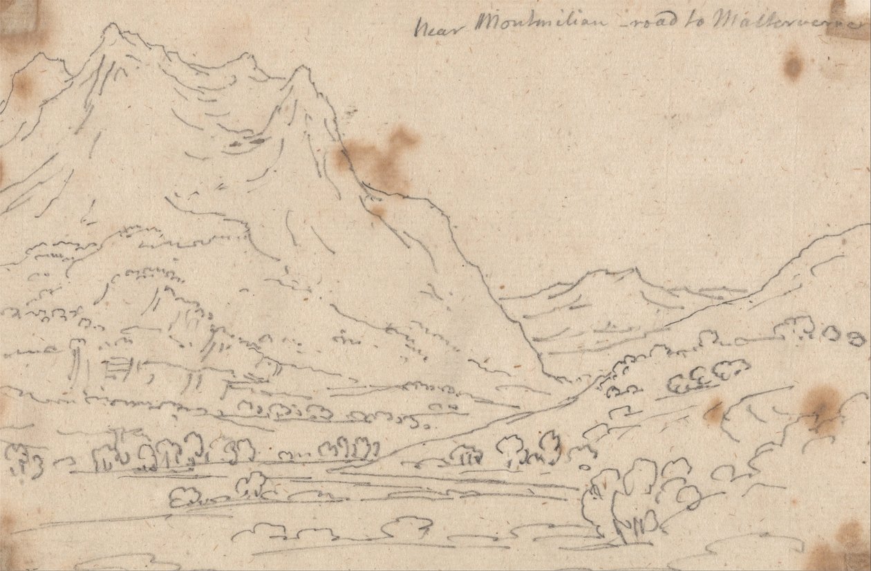 Nära Montmilian, vägen till Malterverne av John Robert Cozens