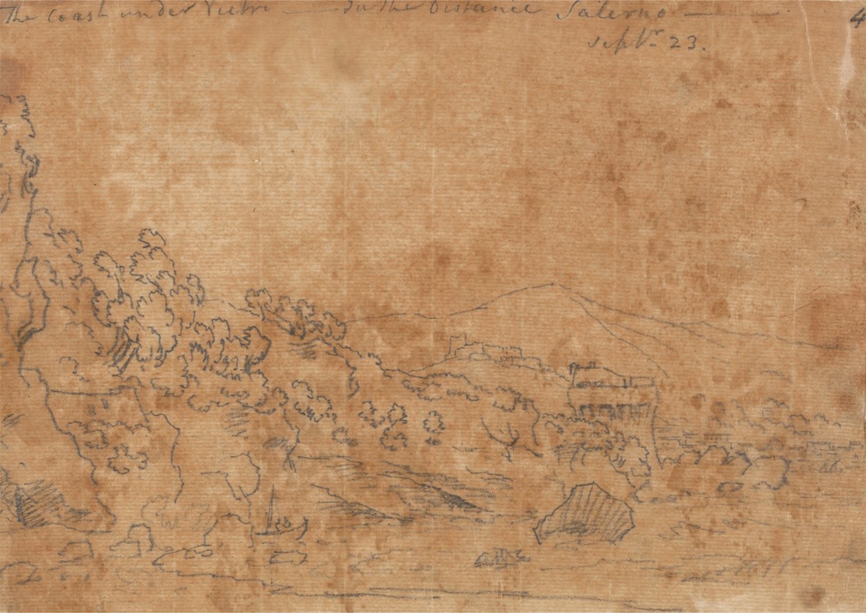 The Coast Under Vietri av John Robert Cozens