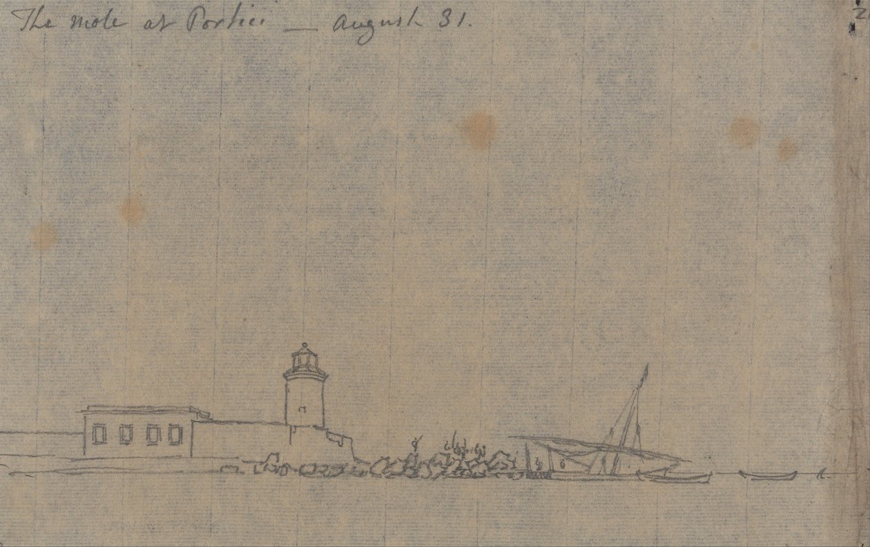 Mullvad vid Portici, 31 augusti av John Robert Cozens