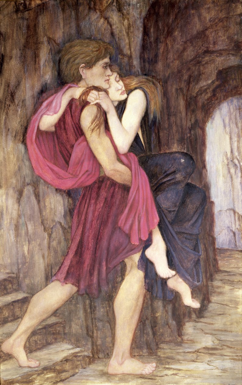 Två figurer i en grotta av John Roddam Spencer Stanhope