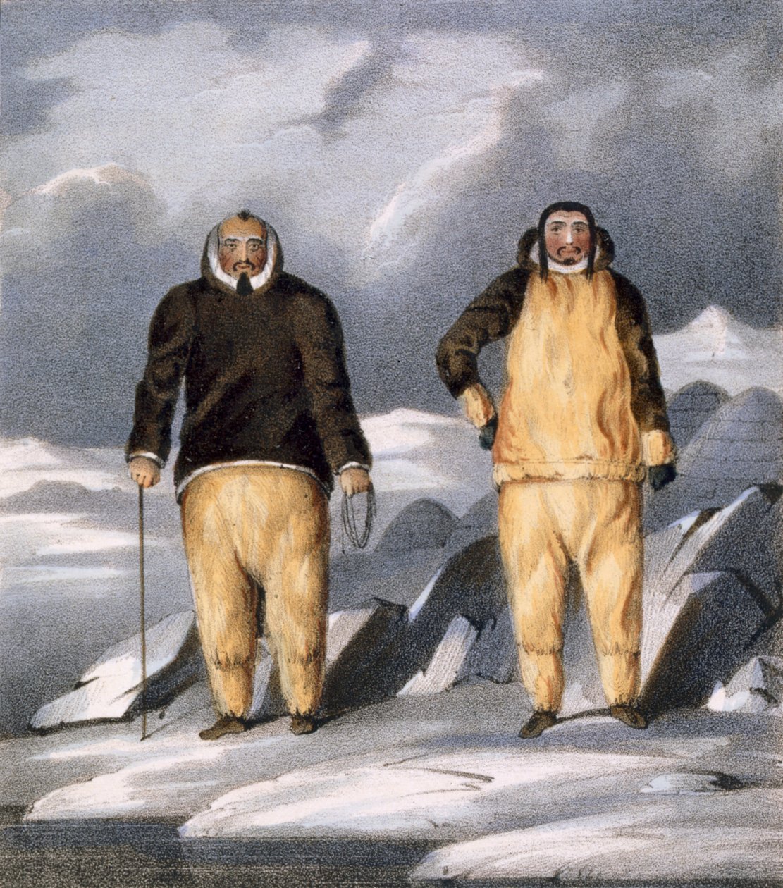 Koniaroklik och Neweetioke, 1835 av John Ross