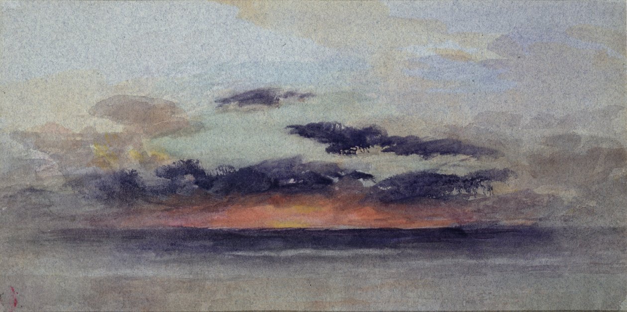 Stormig solnedgång av John Ruskin