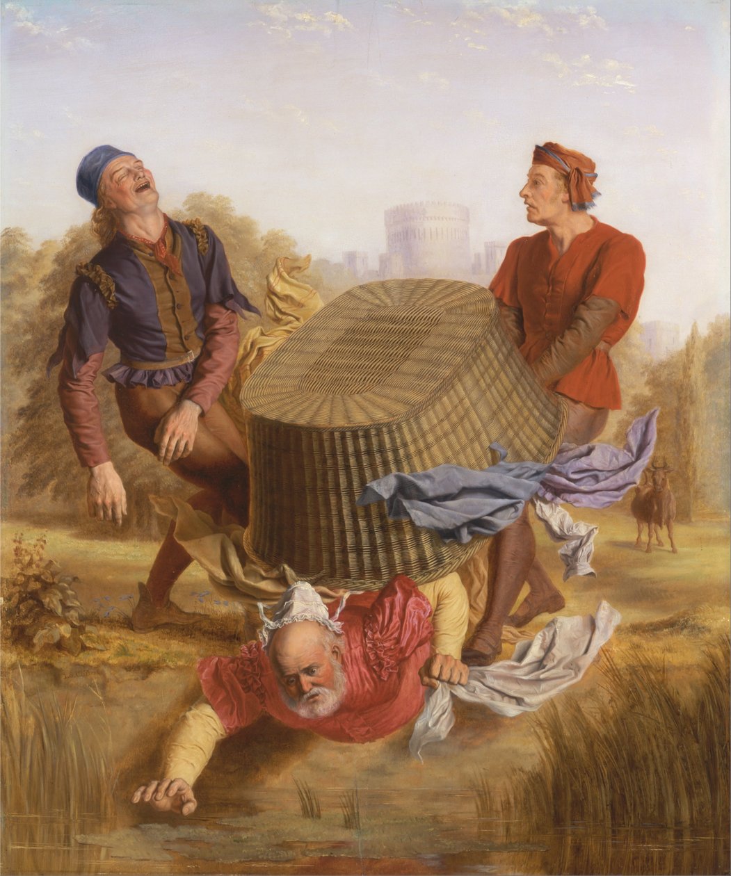 Buck Washing on Datchet Mead från The Merry Wives of Windsor, III, v av John Skinner Clifton