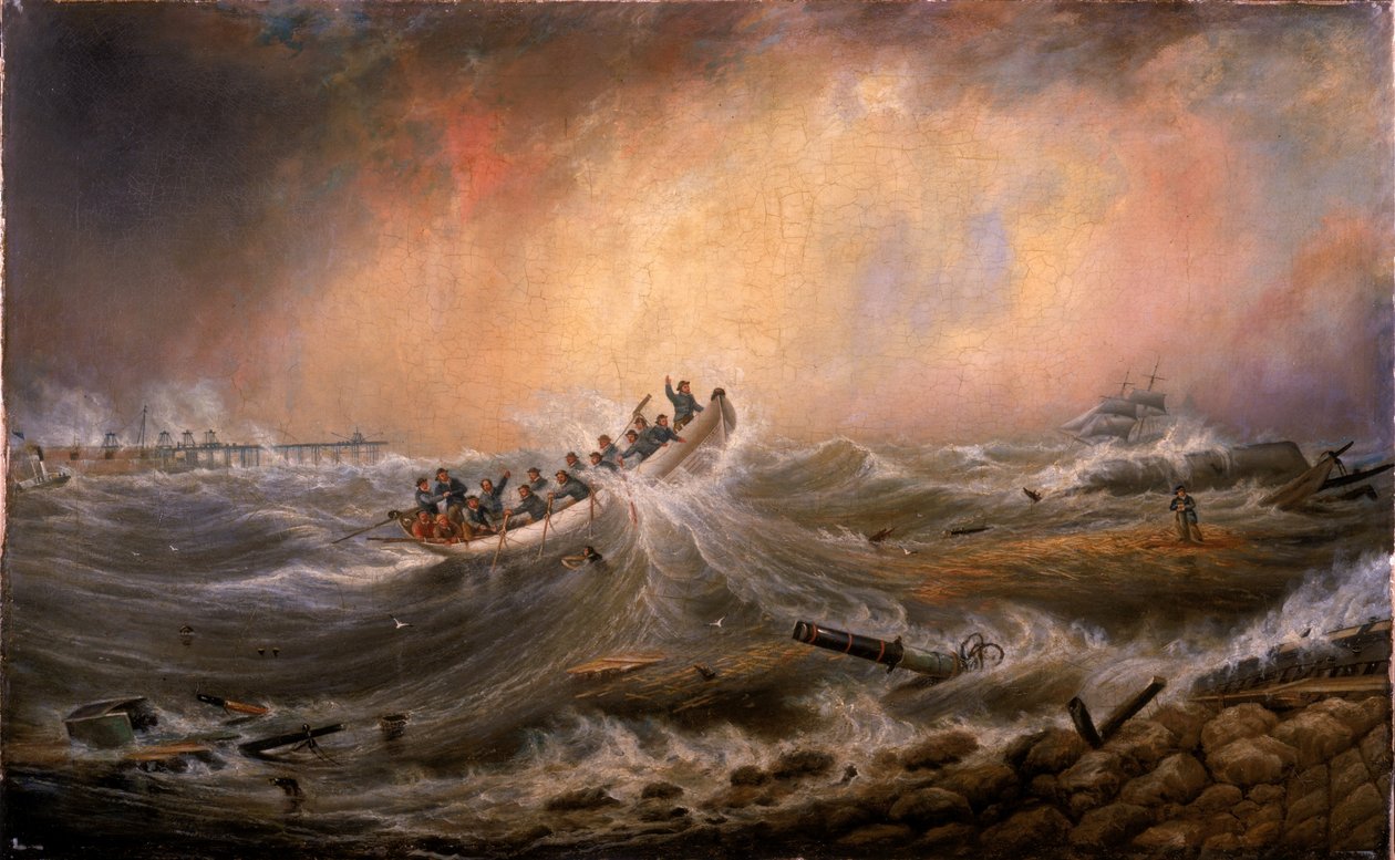 Vraket utanför South Pier 1861 av John Scott