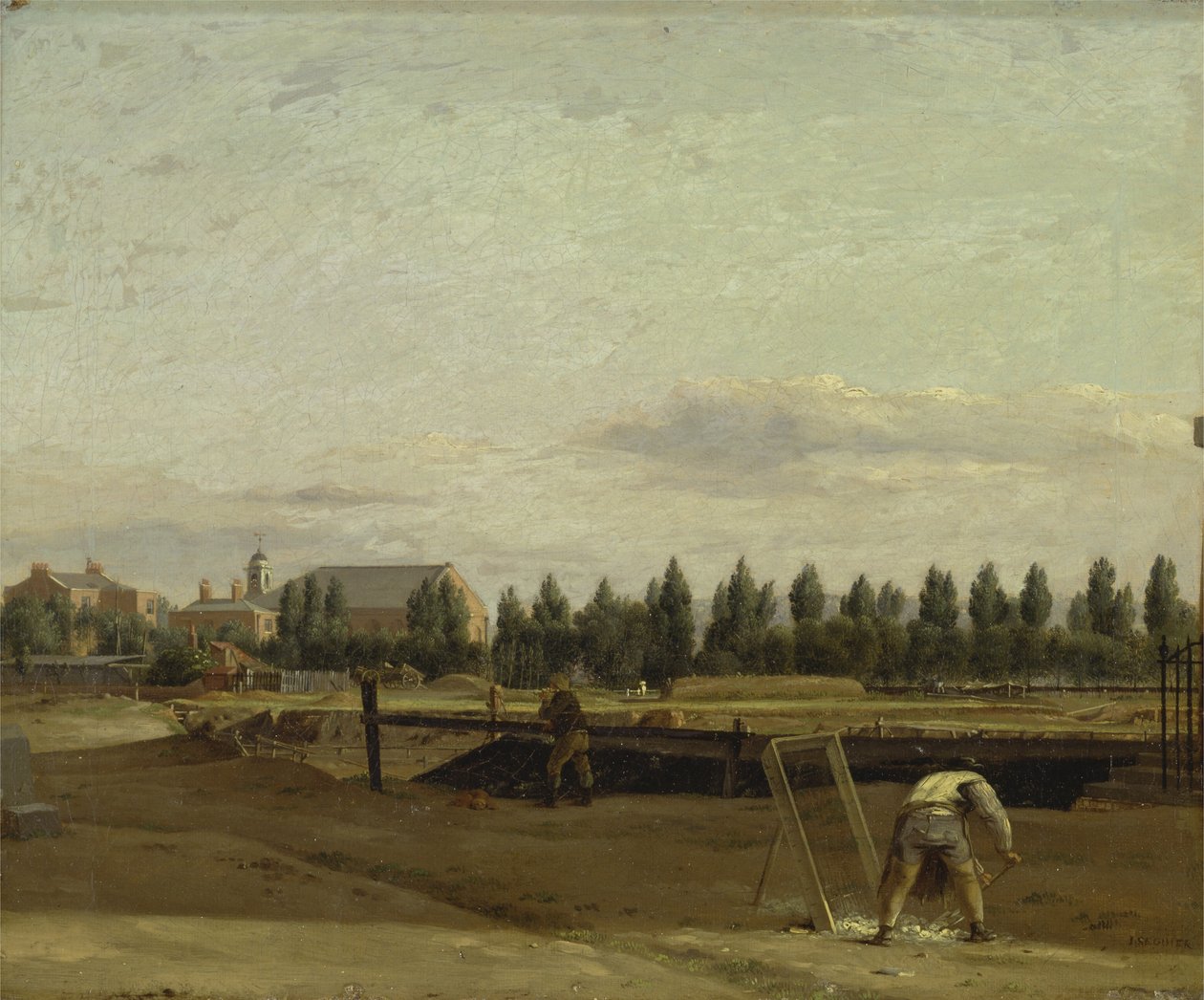 Eliina le Canal o le Regent, ma se vaaiga i le Falesa o Marylebone, c.1812 swed av John Seguier