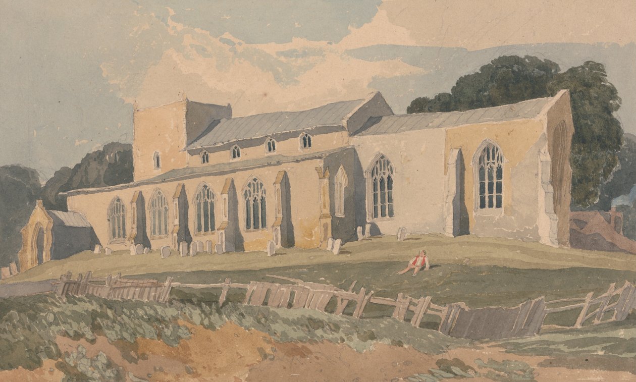 Blickling Church, Norfolk, from the South-East av John Sell Cotman