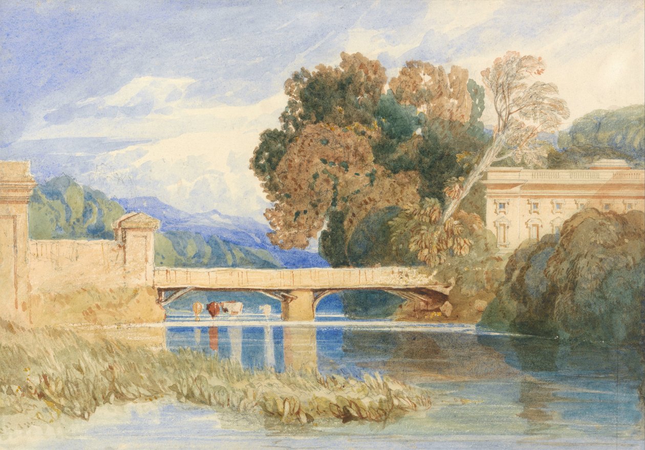 Chateau Navarre, nära Evreux, Normandie av John Sell Cotman
