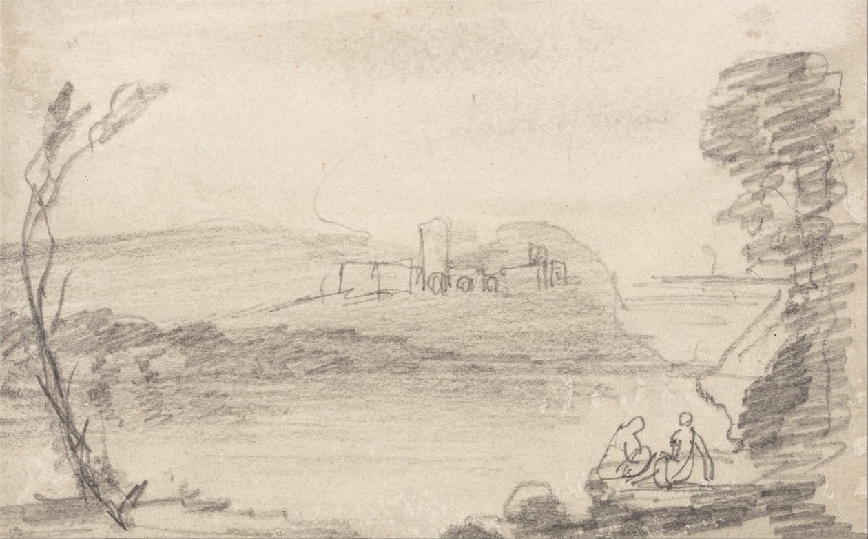 Ruin vid en sjö, i Richard Wilsons stil av John Sell Cotman