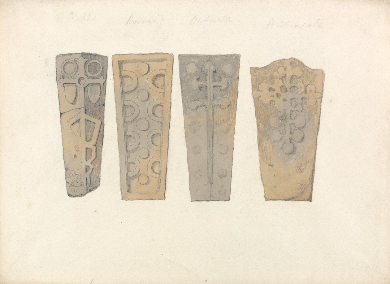 Studies of Four Coffin Lids from Norfolk Churches av John Sell Cotman