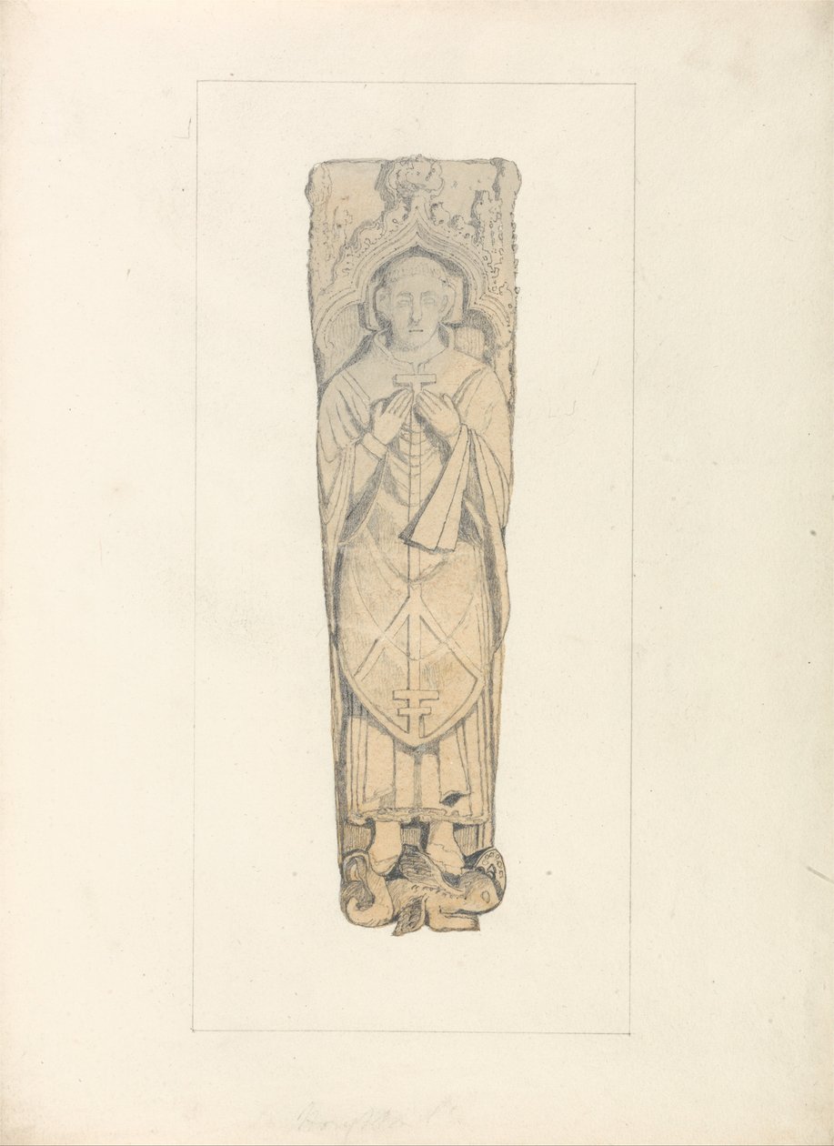 Study of a Coffin Lid from Houghton Churchyard, Norfolk av John Sell Cotman