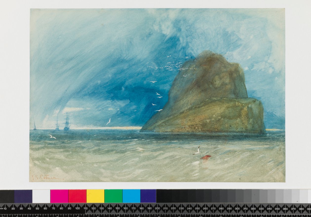 The Bass Rock, Skottland, ca 1833-35 av John Sell Cotman