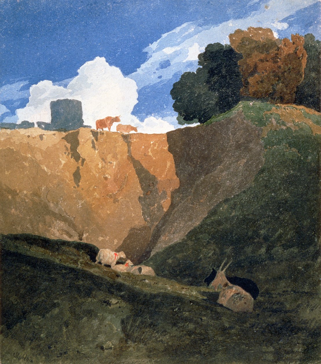 Mergelgropen, ca 1809-10 av John Sell Cotman