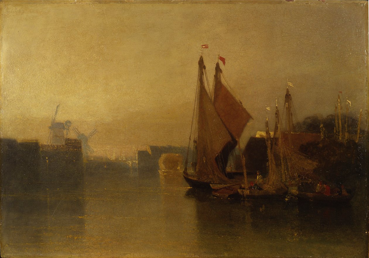 Utsikt från Yarmouth Bridge av John Sell Cotman