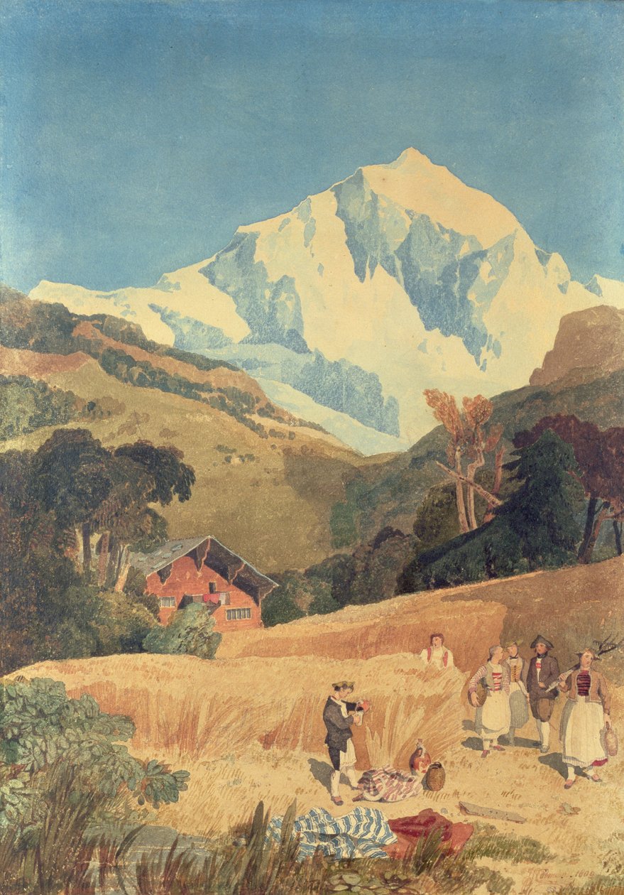 Utsikt över Jungfrau-Horn, 1809 av John Sell Cotman