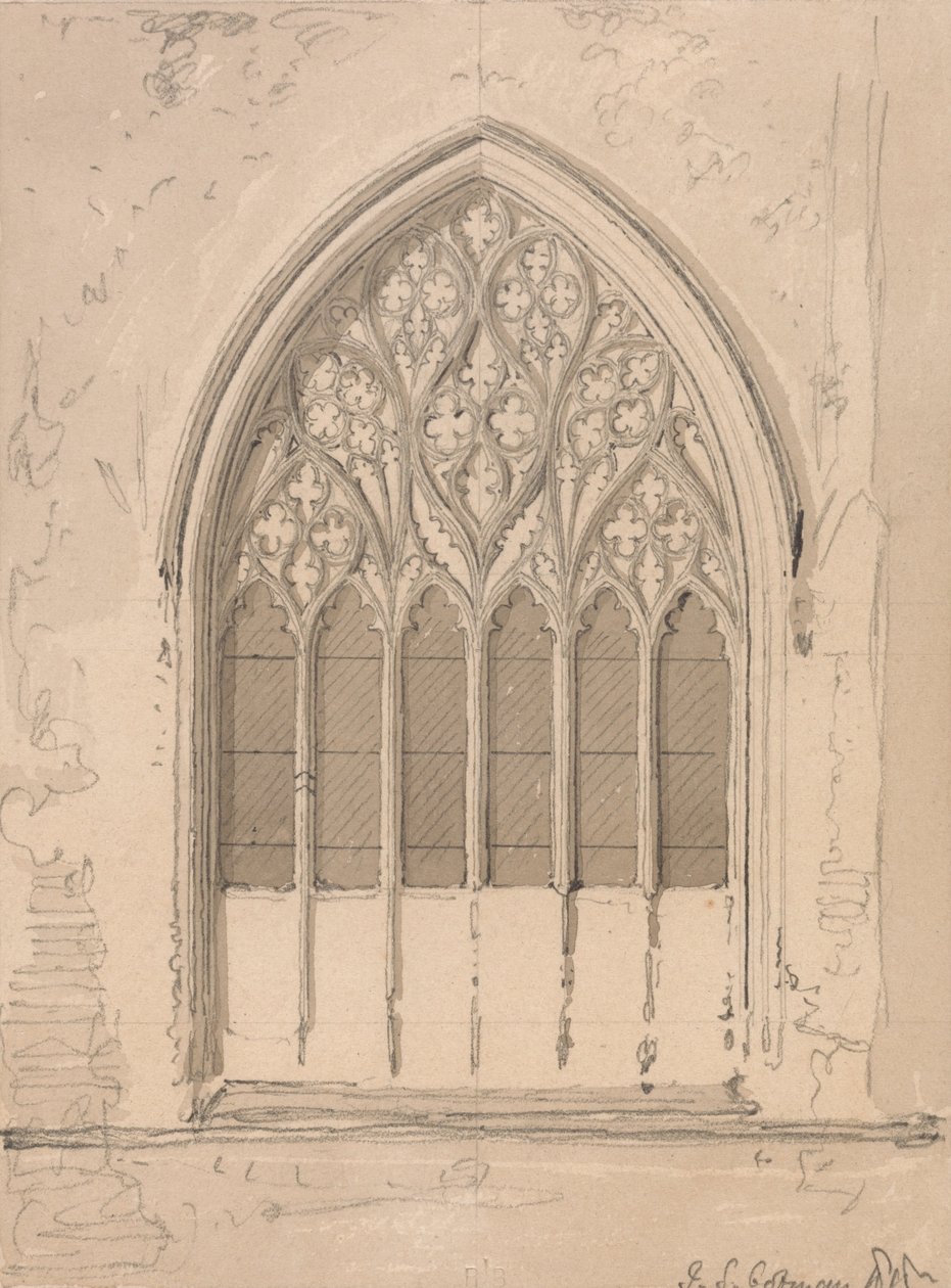 Västra fönstret i Snettisham kyrka, Norfolk av John Sell Cotman