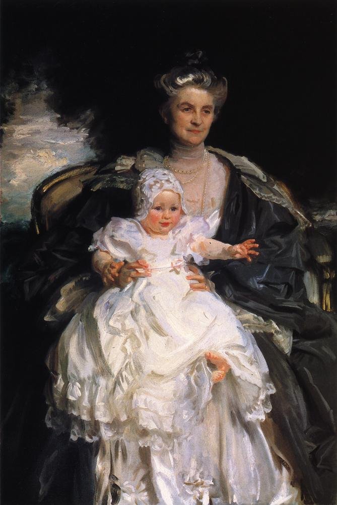  Mrs. Henry Phipps and Her Grandson Winston. The painting by Sargent of Mrs. Phipps and Winston Guest is hanging in the Phipps dining room of Old Westbury Gardens, Old Westbury, Long Island, NY, which in now open to the public. According to the plaque it w av John Singer Sargent