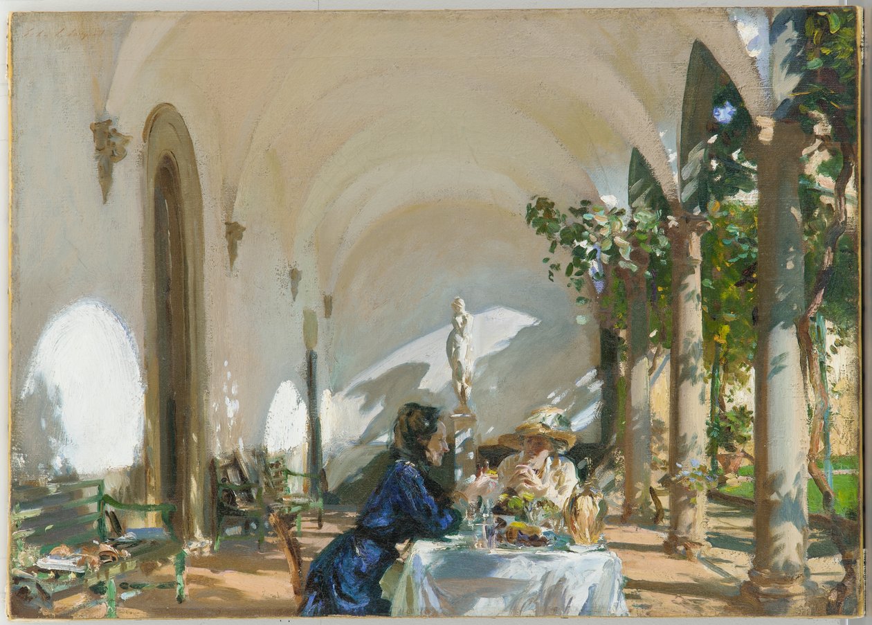 Frukost i Loggia, 1910 av John Singer Sargent
