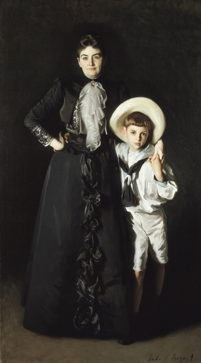 Portrait of Mrs. Edward L. Davis and Her Son, Livingston Davis av John Singer Sargent