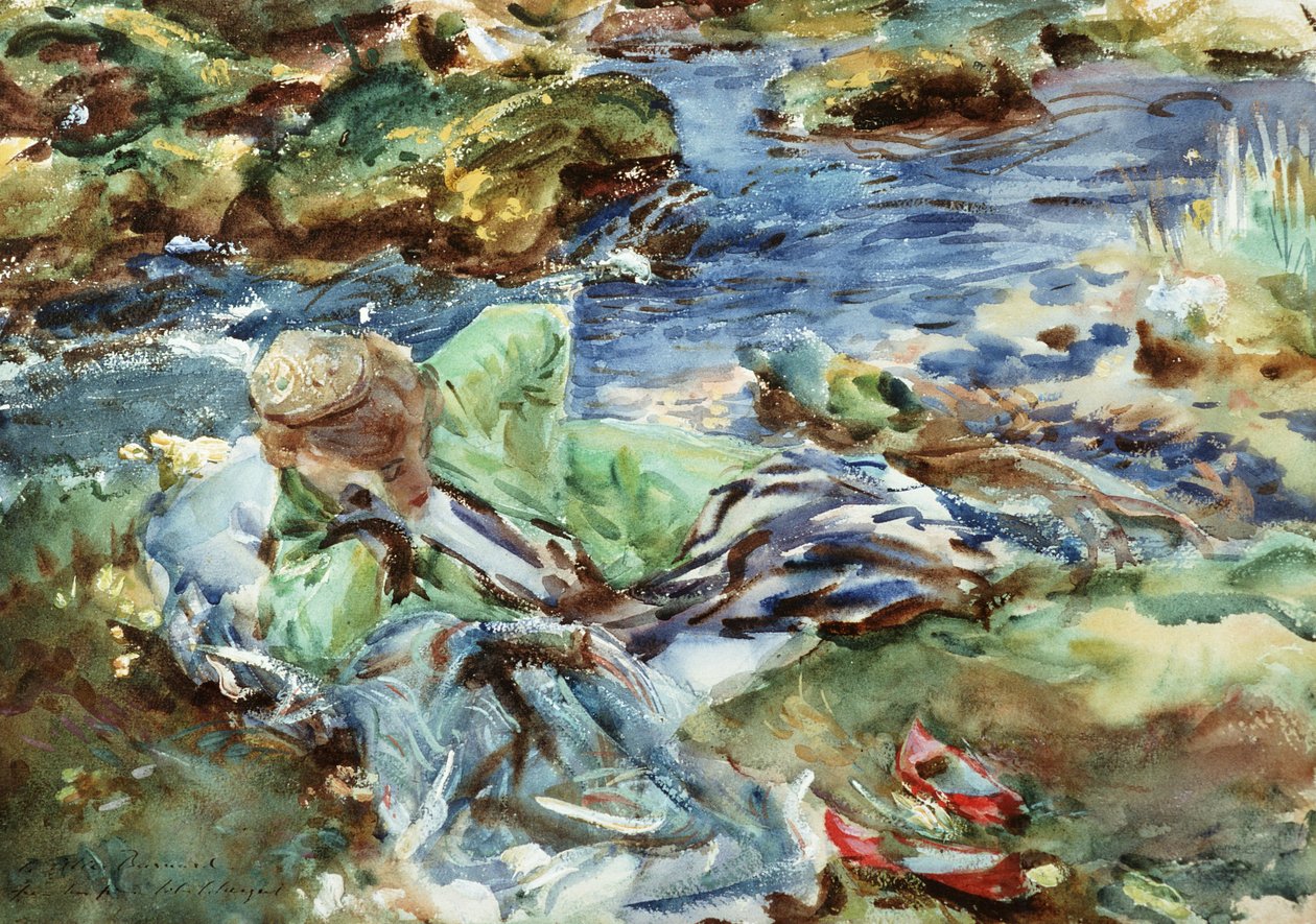 Turkisk kvinna vid en ström av John Singer Sargent