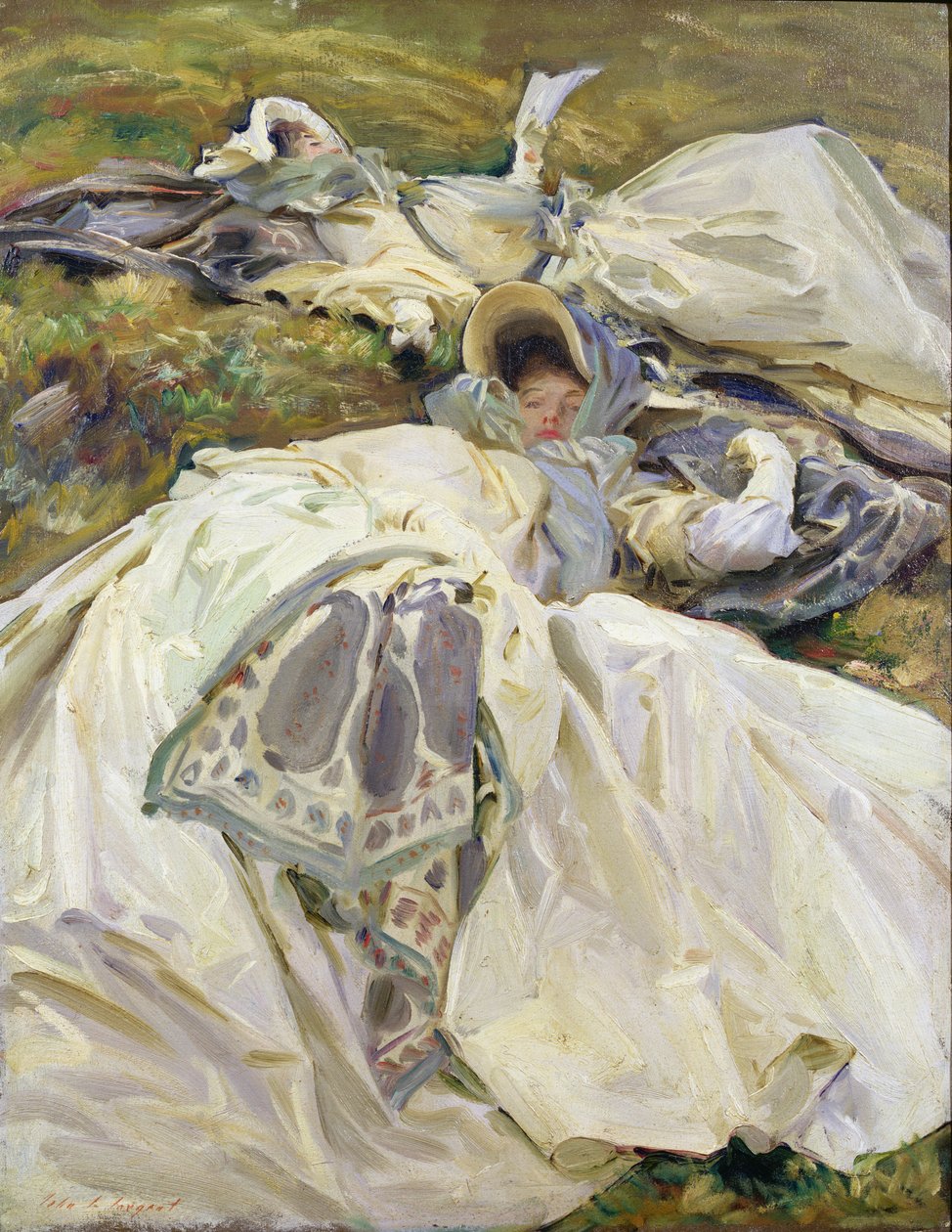Två vita klänningar, 1911 av John Singer Sargent