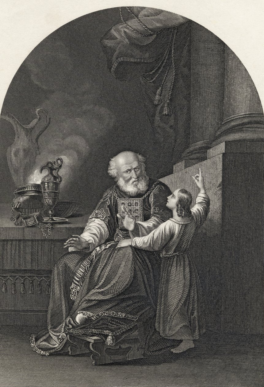 Samuel och Eli, graverad av S. Allen, från 