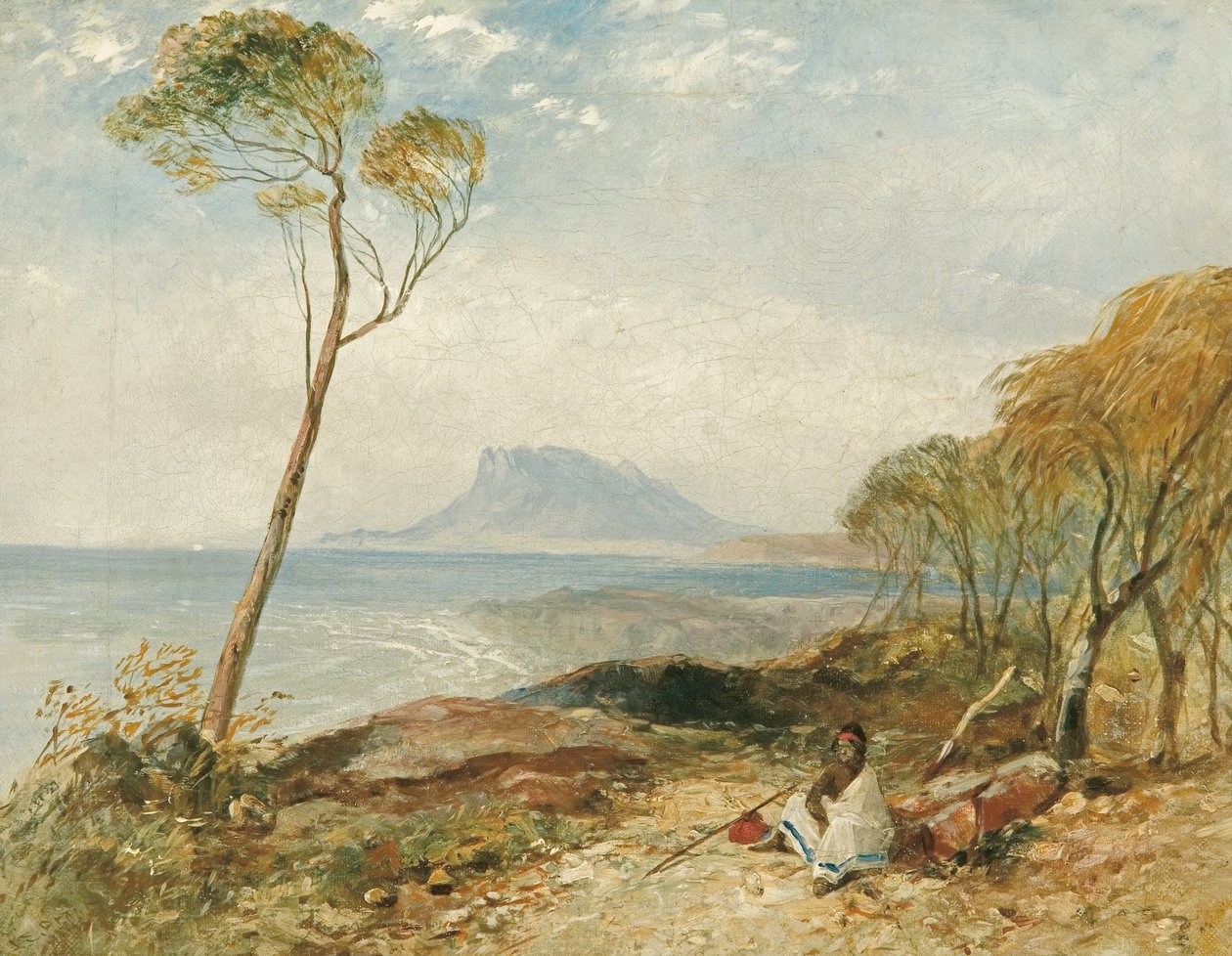 Maria Island från Little Swanport, Van Diemens Land av John Skinner Prout