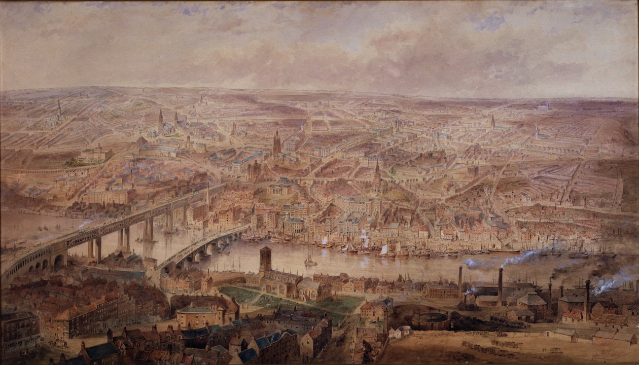 Newcastle upon Tyne under drottning Victorias regeringstid (wc på papper (på kort)) av John Storey