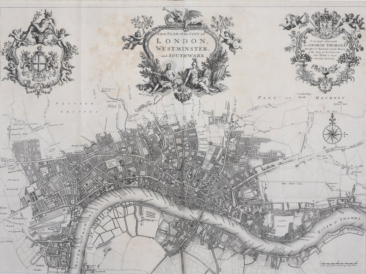 A New Plan of the City of London, Westminster och Southwark, i 