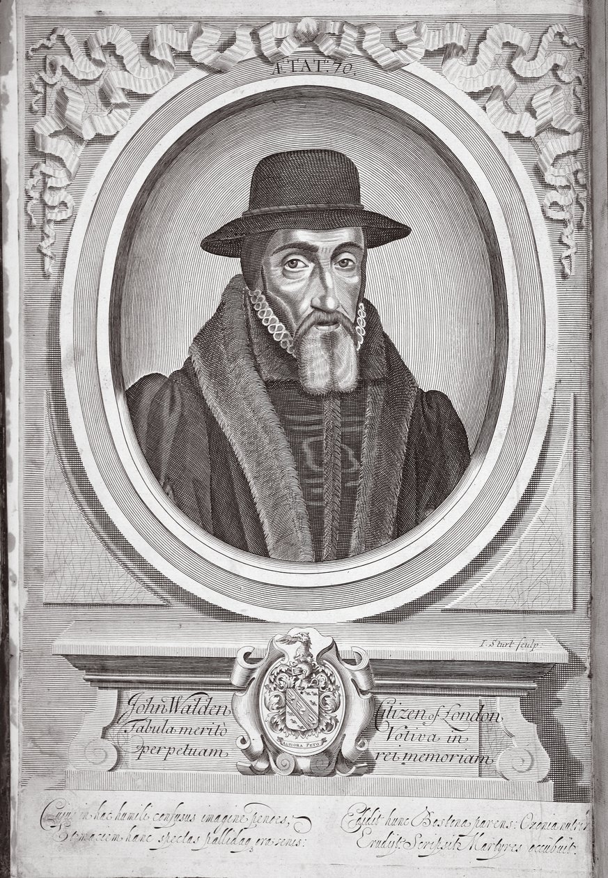 John Walden, medborgare i London, illustration från "Acts and Monuments" av John Foxe, nionde upplagan, pub. 1684 av John Sturt