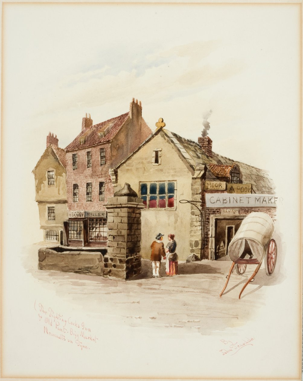 The Fighting Cocks Inn and Old Pant, Bigg Market, Newcastle upon Tyne (kroppsfärg) av John Teasdale