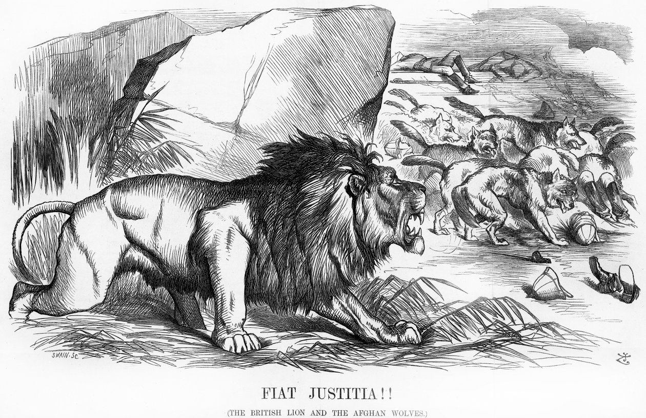 Fiat Justitia! Det brittiska lejonet och de afghanska vargarna, tecknad film från 