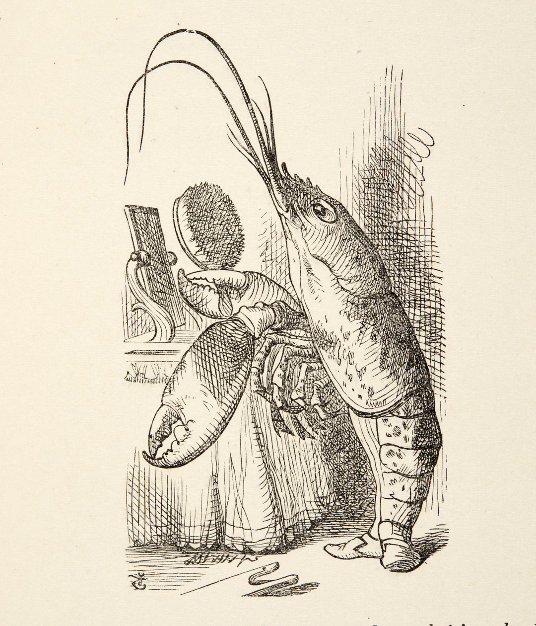 The Voice of the Lobster, från Alices Adventures in Wonderland av Lewis Carroll (1832 - 98), publicerad 1891 av John Tenniel