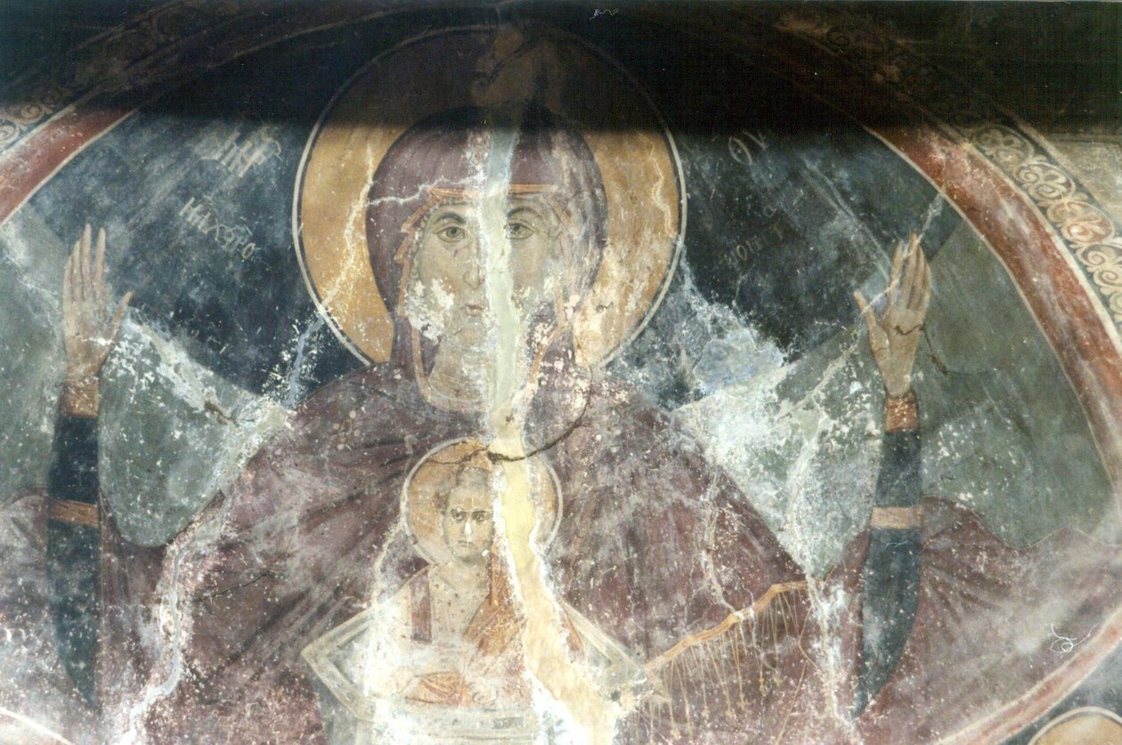 Liten helig vrachi fresco av John Teorian