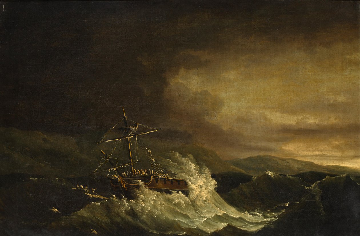 Vraket av H.M.S. Deal Castleoff Puerto Rico av John Thomas Serres