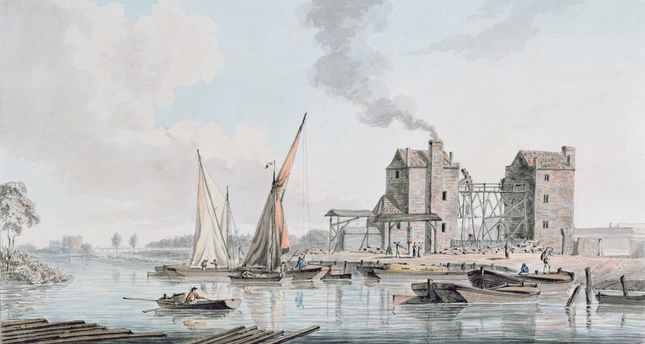 Utsikt över vattenmotorn vid Pimlico, 1783 av John Thomas Serres