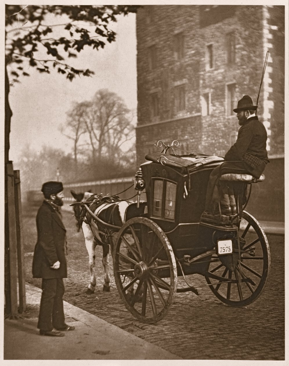 Taxichaufförer i London, från "Street Life in London", 1877-78 (woodburytype) av John Thomson