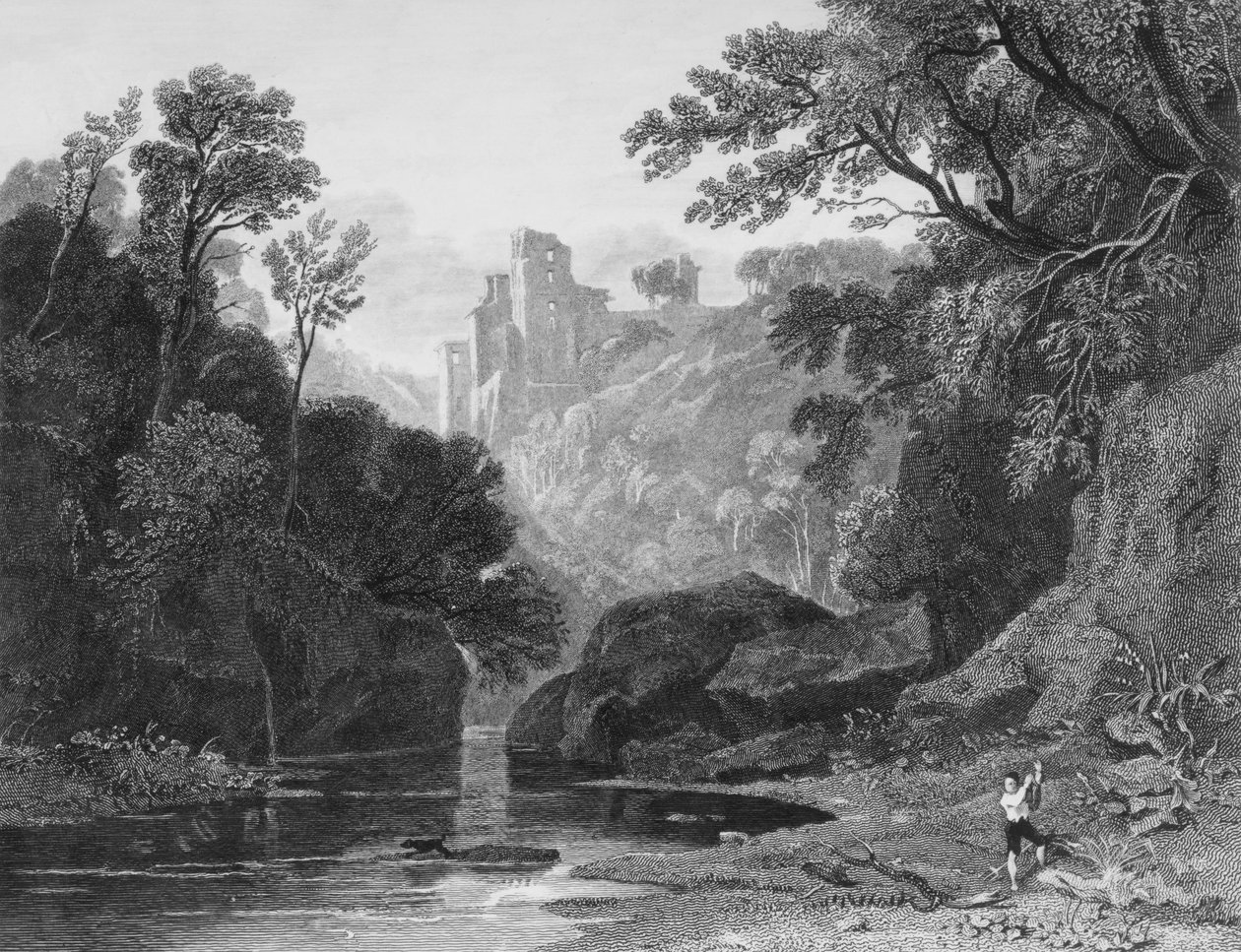 Utsikt över Roslin Castle av John Thomson
