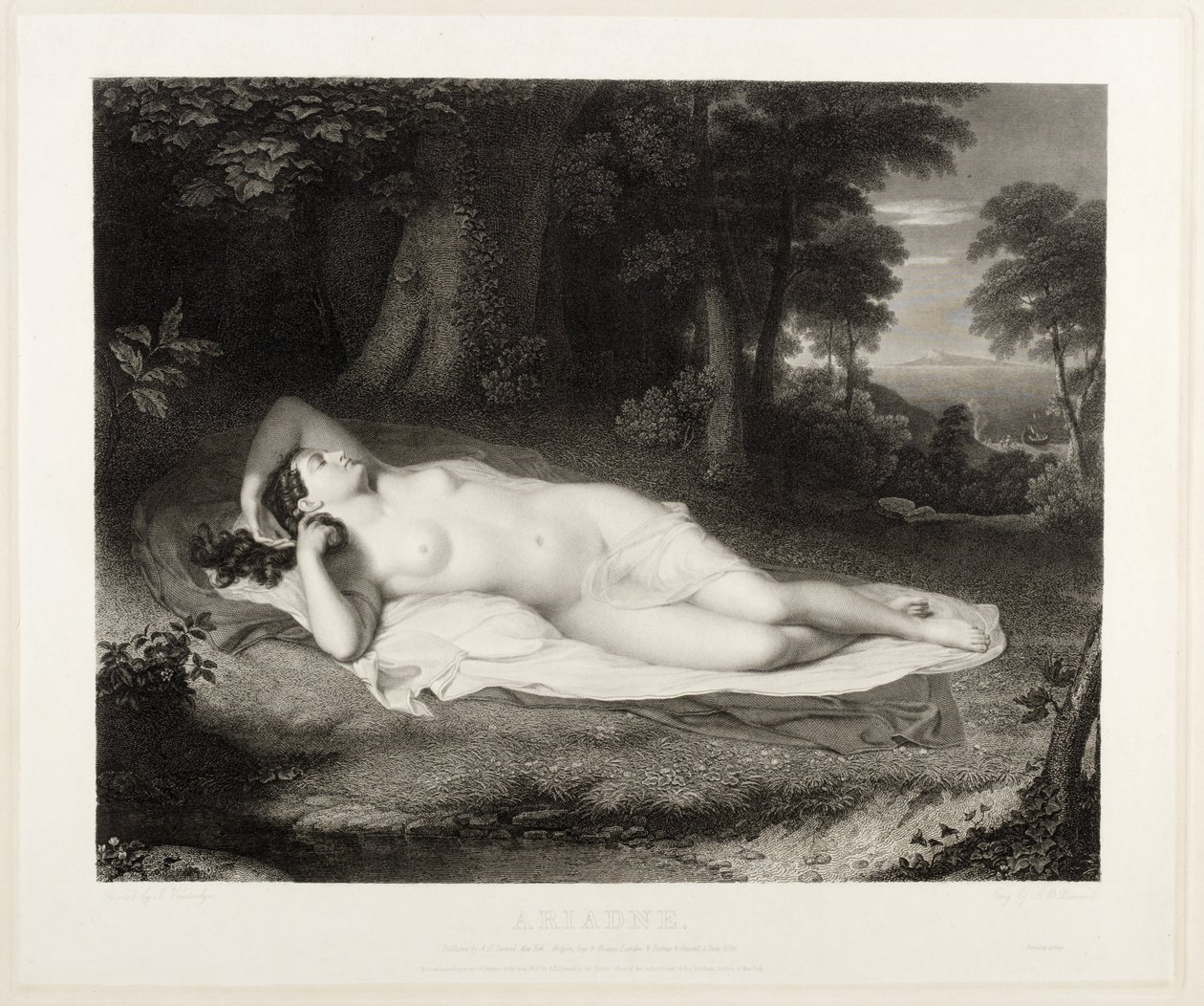 Ariadne, graverad av Asher B. Durand, 1835 av John Vanderlyn