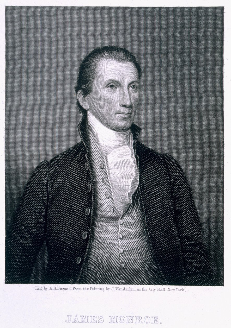 James Monroe, graverad av Asher Brown Durand (1796-1886) av John Vanderlyn