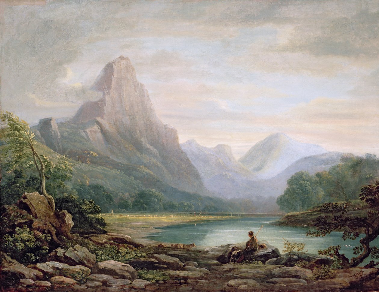 En walesisk dal, 1819 av John Varley