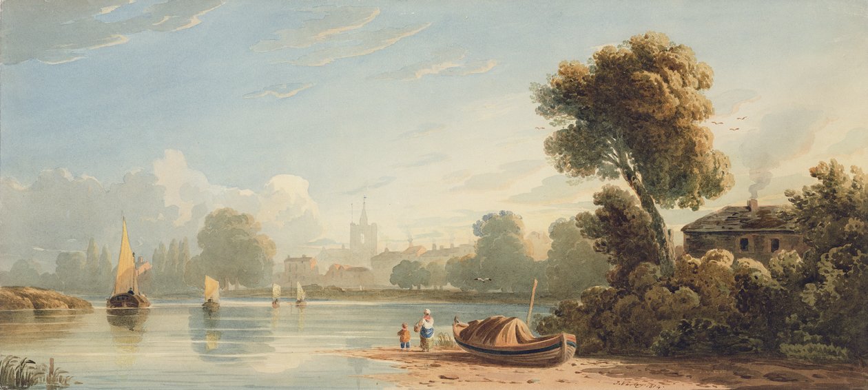 Chiswick, 1814 (wc över grafit på papper) av John Varley