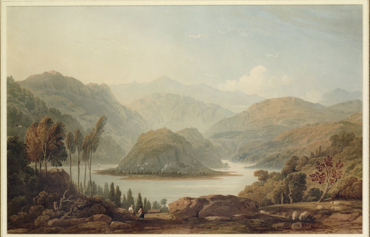 Utsikt över floden Mondego, Spanien, 1813 av John Varley