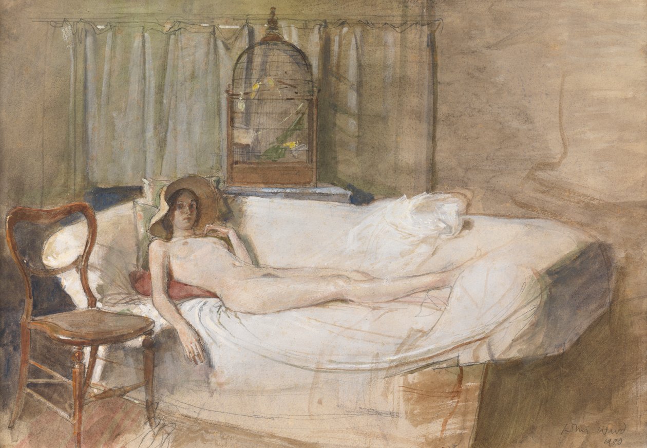 Naken på en soffa av John Ward