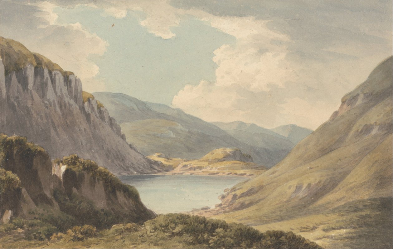 Llyn Geirionedd inte långt från Trefriew, vid floden Conway, Carnarvonshire av John Warwick Smith