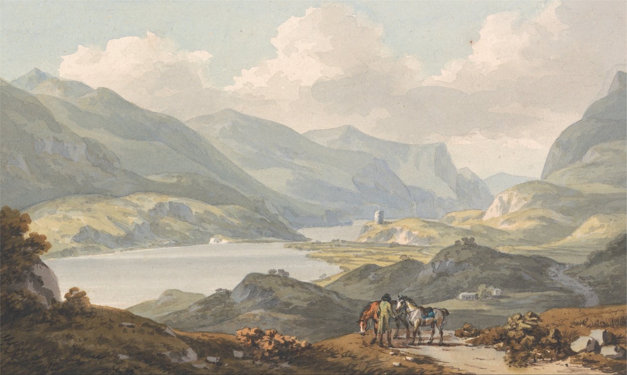 The Lakes of Llanberis av John Warwick Smith