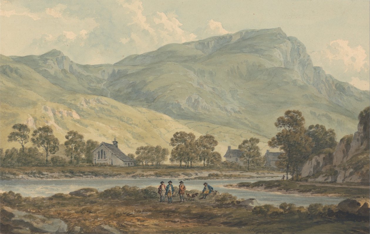 Prästgården i Beddgelert, Caernarvonshire av John Warwick Smith