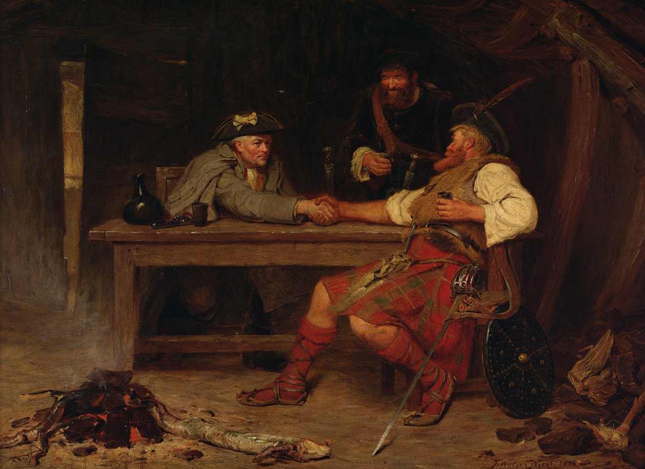 På gott och ont - Rob Roy och Baillie, 1886 av John Watson Nicol