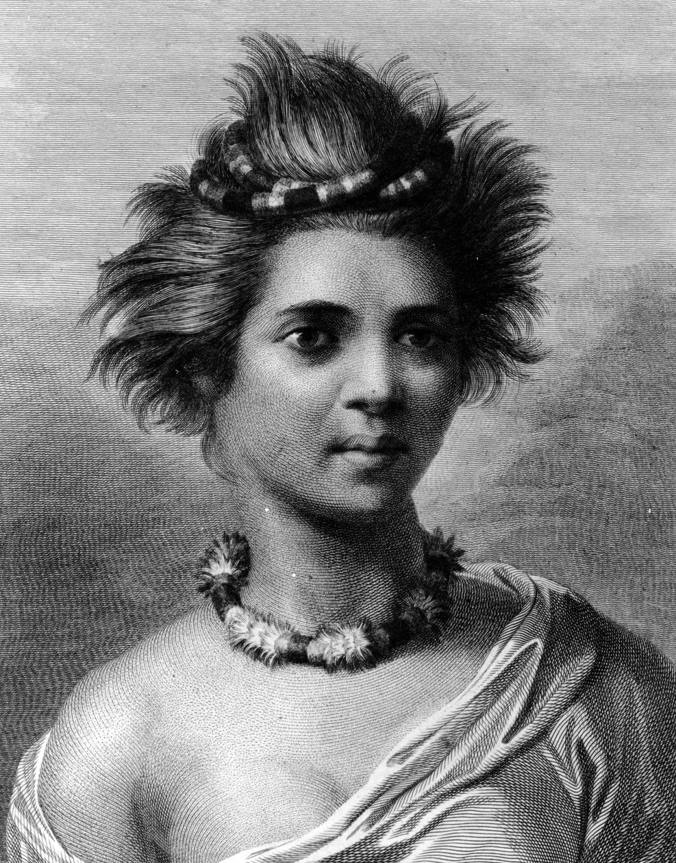 A Young Woman of the Sandwich Islands, illustration från 